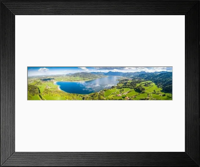 Framed Print : Lake Tegernsee in the Bavarian Alps. Aerial Drone Panorama Shot. Spring Framed Print : Lake Tegernsee in the Bavarian Alps. Aerial Drone Panorama Shot. Spring