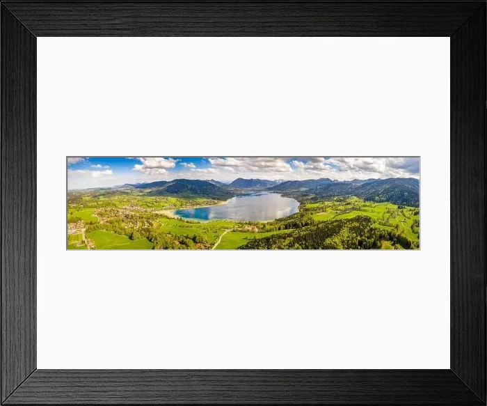 Framed Print : Lake Tegernsee in the Bavarian Alps. Aerial Drone Panorama Shot. Spring Framed Print : Lake Tegernsee in the Bavarian Alps. Aerial Drone Panorama Shot. Spring
