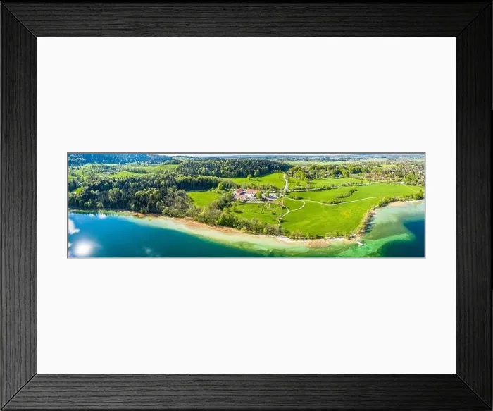 Framed Print : Lake Tegernsee in the Bavarian Alps. Aerial Drone Panorama Shot. Spring Framed Print : Lake Tegernsee in the Bavarian Alps. Aerial Drone Panorama Shot. Spring