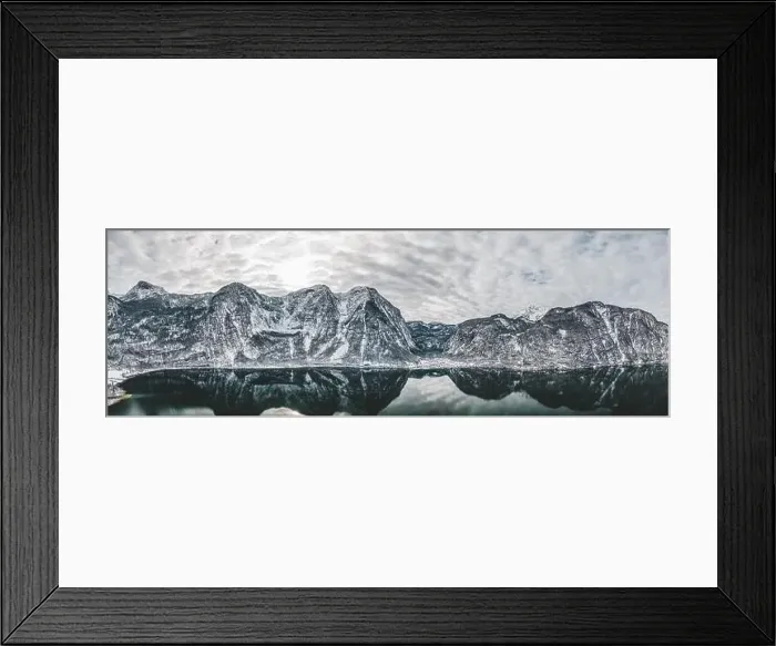 Framed Print : Aerial panoramic drone shot of snow mountains around Lahn Framed Print : Aerial panoramic drone shot of snow mountains around Lahn