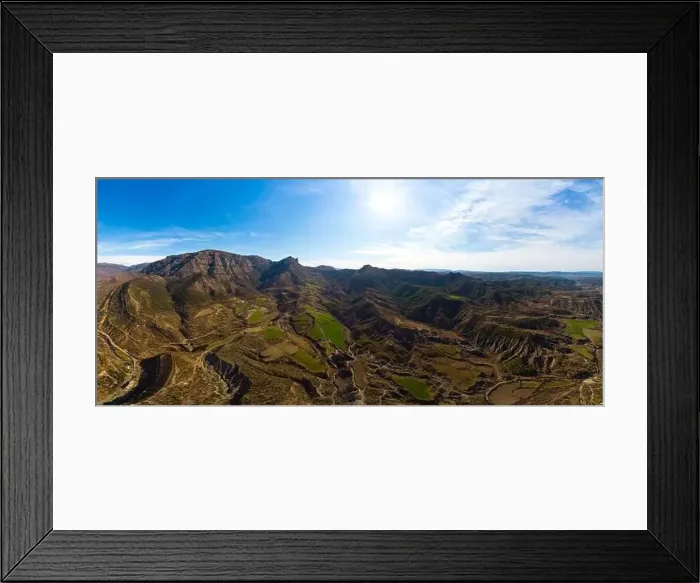 Framed Print : Mountains of huesca panoramic take Framed Print : Mountains of huesca panoramic take
