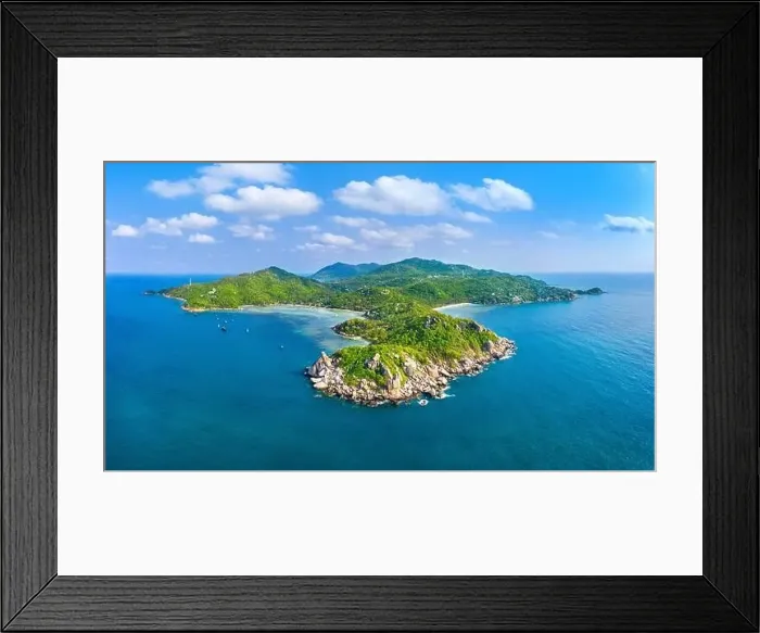 Framed Print : Aerial view of Beautiful Koh Tao island in Surat Thani, Thailand Framed Print : Aerial view of Beautiful Koh Tao island in Surat Thani, Thailand