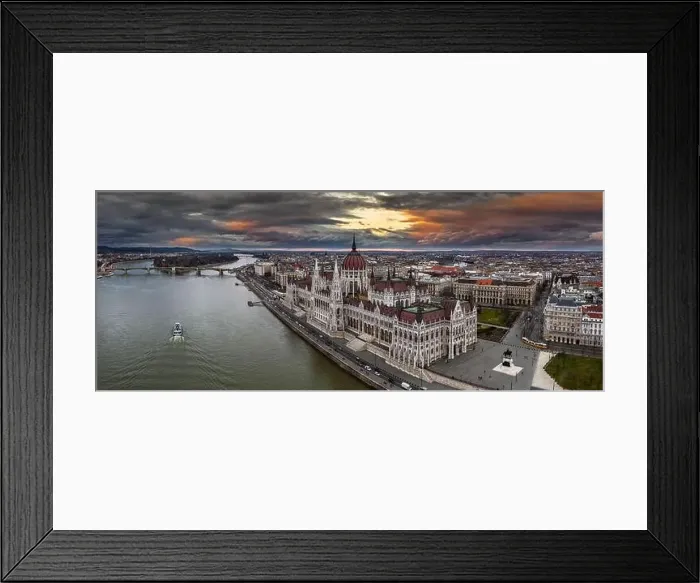 Framed Print : Budapest, Hungary - Aerial panoramic drone view of the beautiful Hungarian Parliament building with Margaret Birdge Framed Print : Budapest, Hungary - Aerial panoramic drone view of the beautiful Hungarian Parliament building with Margaret Birdge
