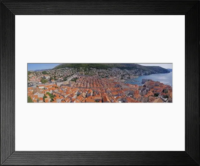 Framed Print : Wide aerial panorama of the Dubrovnik old town Framed Print : Wide aerial panorama of the Dubrovnik old town