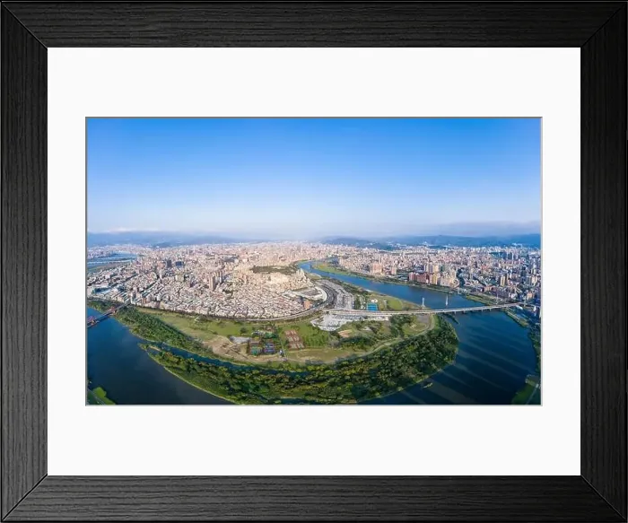 Framed Print : Taipei City Aerial View - Asia business concept image Framed Print : Taipei City Aerial View - Asia business concept image