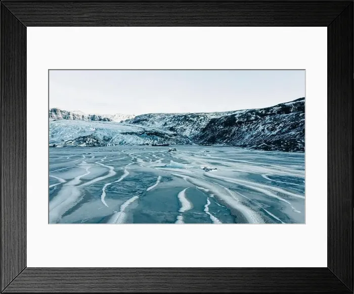 Framed Print : Aerial drone top view glacier iceland Sólheimajökull, Melting Ice, Climate Change and Global Warming Concept Framed Print : Aerial drone top view glacier iceland Sólheimajökull, Melting Ice, Climate Change and Global Warming Concept