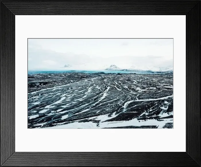 Framed Print : Aerial view of the volcanic desert on Iceland, in the background a glacier, black rock, filming location Interstellar Framed Print : Aerial view of the volcanic desert on Iceland, in the background a glacier, black rock, filming location Interstellar