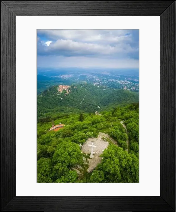 Framed Print : Aerial view of the abandoned Grand Hotel Campo dei Fiori in spring Framed Print : Aerial view of the abandoned Grand Hotel Campo dei Fiori in spring