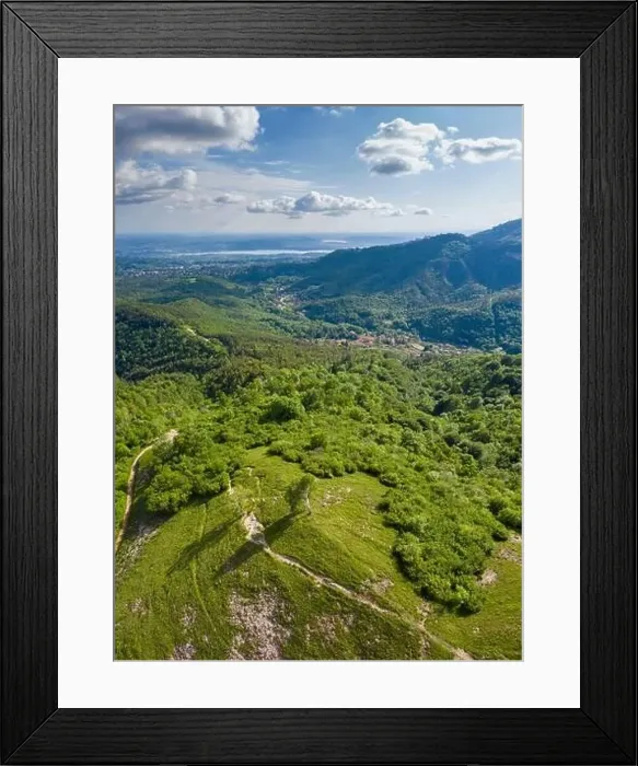 Framed Print : Aerial view of Monte Chiusarella Framed Print : Aerial view of Monte Chiusarella