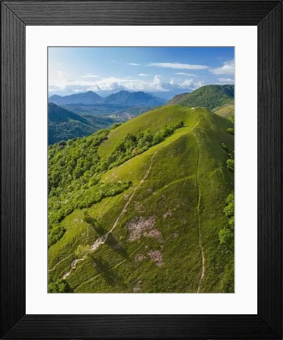 Framed Print : Aerial view of Monte Chiusarella Framed Print : Aerial view of Monte Chiusarella