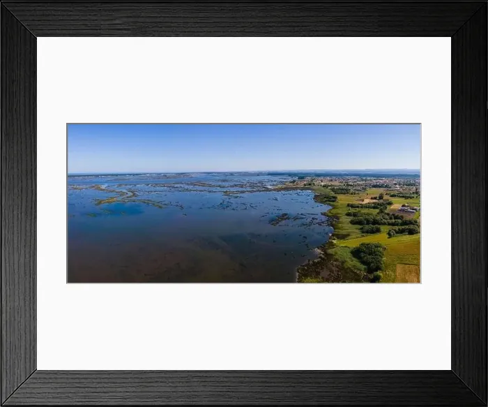 Framed Print : Aerial View of Ribeira das Teixugueiras near the Aveiro Lagoon at Pardilho, Aveiro, Portugal Framed Print : Aerial View of Ribeira das Teixugueiras near the Aveiro Lagoon at Pardilho, Aveiro, Portugal