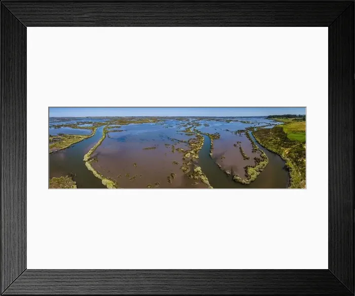 Framed Print : Aerial View of esteiro da Tojeira near the Aveiro Lagoon at Murtosa, Aveiro, Portugal Framed Print : Aerial View of esteiro da Tojeira near the Aveiro Lagoon at Murtosa, Aveiro, Portugal