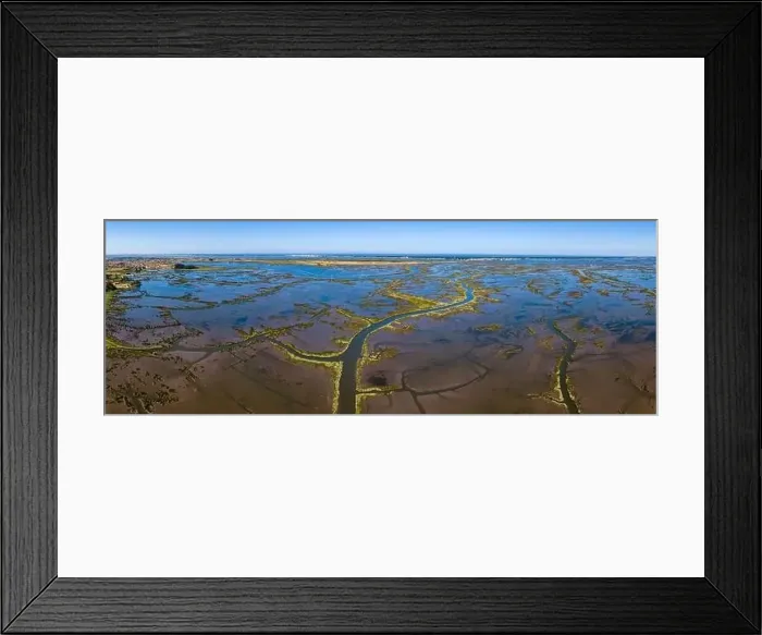 Framed Print : Aerial View of esteiro da Tojeira near the Aveiro Lagoon at Murtosa, Aveiro, Portugal Framed Print : Aerial View of esteiro da Tojeira near the Aveiro Lagoon at Murtosa, Aveiro, Portugal