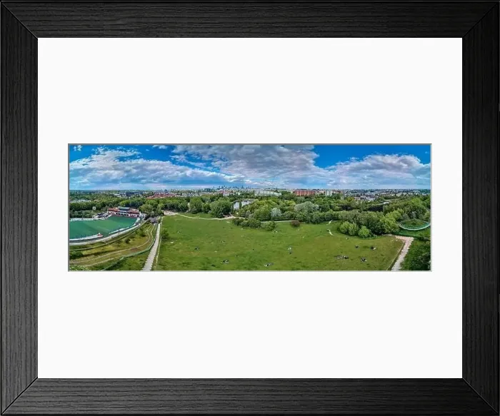 Framed Print : A beautiful panoramic view of the sunset in a fabulous May evening on Szczesliwice Park - a former village Framed Print : A beautiful panoramic view of the sunset in a fabulous May evening on Szczesliwice Park - a former village
