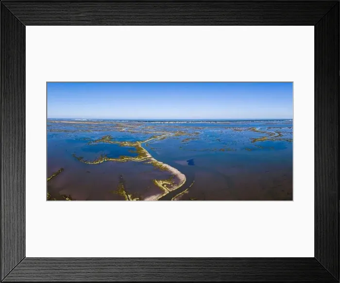 Framed Print : Aerial View of Ribeira das Teixugueiras near the Aveiro Lagoon at Pardilho, Aveiro, Portugal Framed Print : Aerial View of Ribeira das Teixugueiras near the Aveiro Lagoon at Pardilho, Aveiro, Portugal