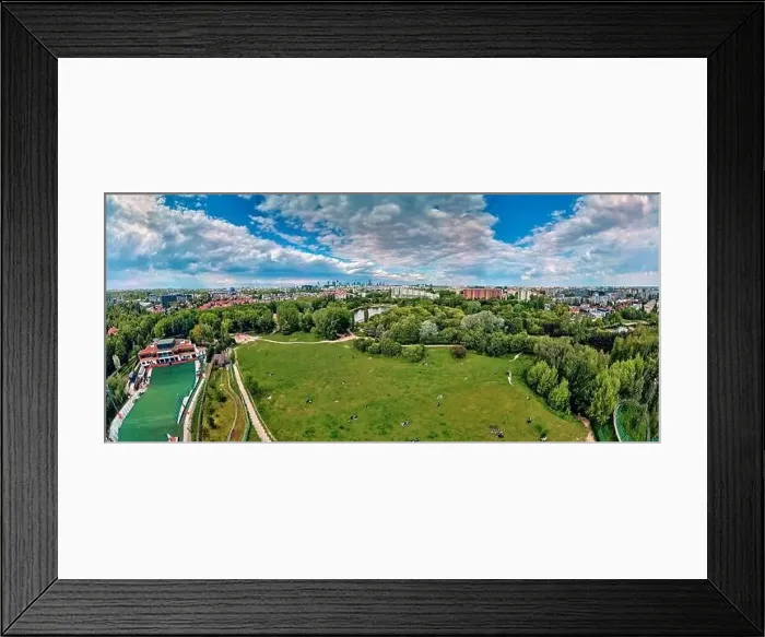 Framed Print : A beautiful panoramic view of the sunset in a fabulous May evening on Szczesliwice Park - a former village Framed Print : A beautiful panoramic view of the sunset in a fabulous May evening on Szczesliwice Park - a former village