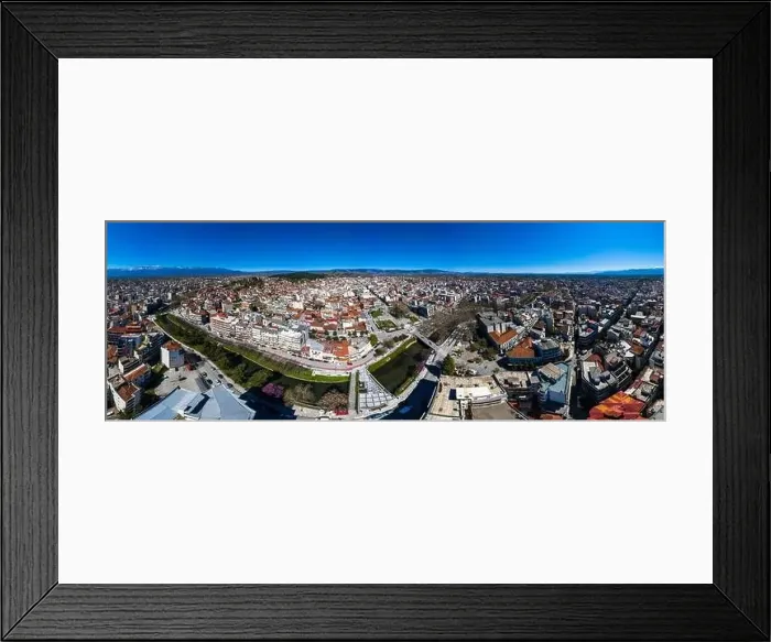 Framed Print : Wide panoramic view of Trikala city, Greece Framed Print : Wide panoramic view of Trikala city, Greece