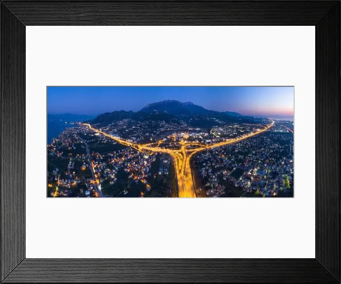 Framed Print : Evening panorama of Patras city, Greece Framed Print : Evening panorama of Patras city, Greece