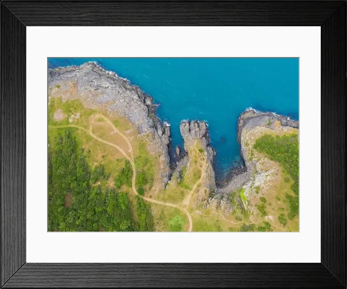 Framed Print : Aerial view of drone to the beautiful seacoast of Maslen cape