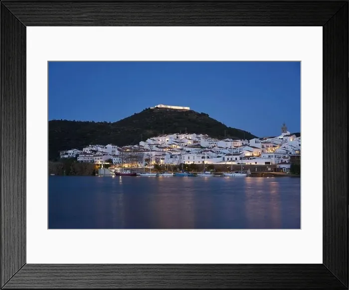 Framed Print : Sanlucar de Guadiana in Spain and Alcoutim in Portugal with sail boats on Guadiana river Framed Print : Sanlucar de Guadiana in Spain and Alcoutim in Portugal with sail boats on Guadiana river