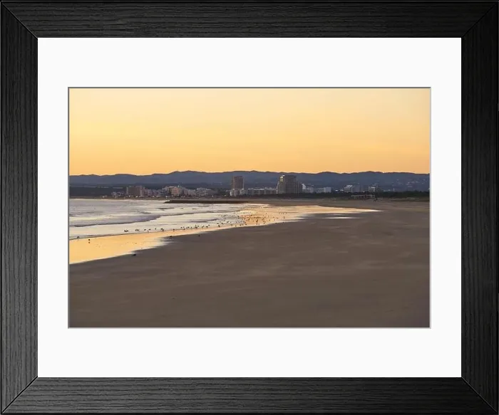 Framed Print : Monte Gordo beach view from Vila Real de Santo Antonio in algarve, Portugal Framed Print : Monte Gordo beach view from Vila Real de Santo Antonio in algarve, Portugal