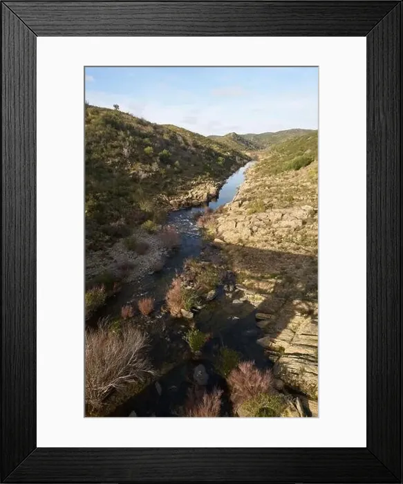 Framed Print : Landscape of Alentejo near Mertola with Guadiana river Framed Print : Landscape of Alentejo near Mertola with Guadiana river