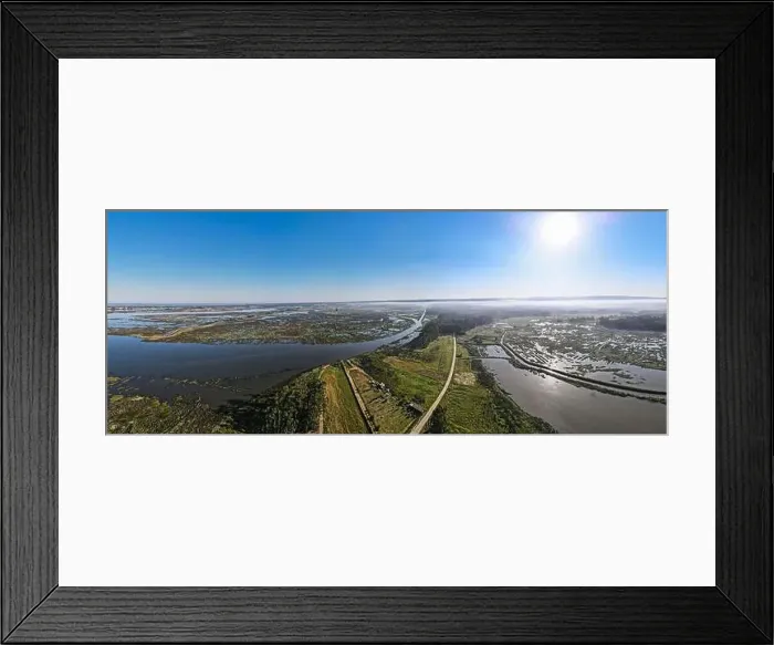 Framed Print : Aerial View of Puxadouro near the Aveiro Lagoon at Ovar, Aveiro, Portugal Framed Print : Aerial View of Puxadouro near the Aveiro Lagoon at Ovar, Aveiro, Portugal
