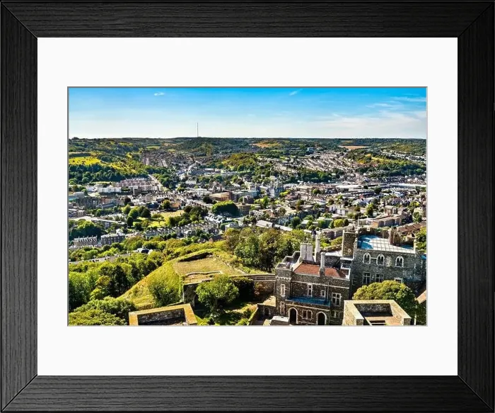 Framed Print : Aerial view of Dover, a town in England