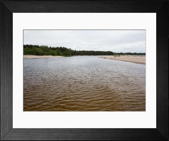 Framed Print : City Carnikava, Latvia. Green nature in summer with River Gauja and waves. 03.06.2020 Framed Print : City Carnikava, Latvia. Green nature in summer with River Gauja and waves. 03.06.2020