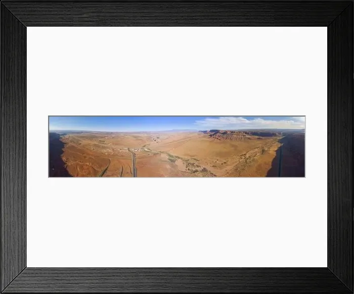 Framed Print : Mesa and canyon landscape aerial view panorama near Arches National Park, Moab, Utah, USA Framed Print : Mesa and canyon landscape aerial view panorama near Arches National Park, Moab, Utah, USA
