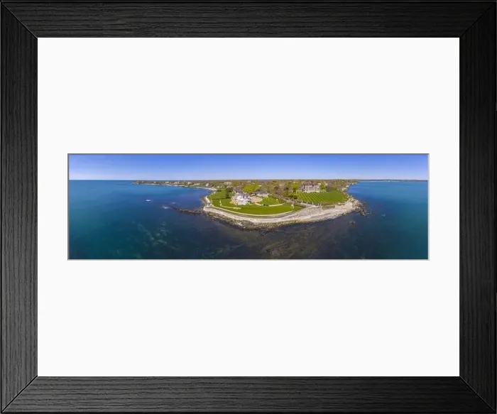 Framed Print : The Breakers and Cliff Walk aerial view at Newport Framed Print : The Breakers and Cliff Walk aerial view at Newport