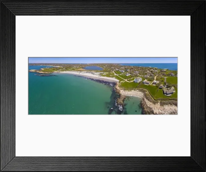 Framed Print : Aerial view of Bailey Beach at the end of Cliff Walk in city of Newport, Rhode Island RI, USA Framed Print : Aerial view of Bailey Beach at the end of Cliff Walk in city of Newport, Rhode Island RI, USA