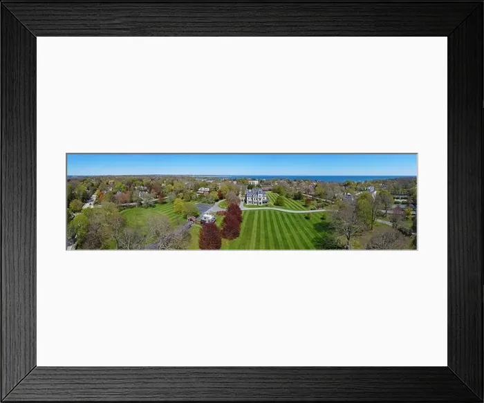 Framed Print : Chateau-sur-Mer aerial view at Newport Framed Print : Chateau-sur-Mer aerial view at Newport