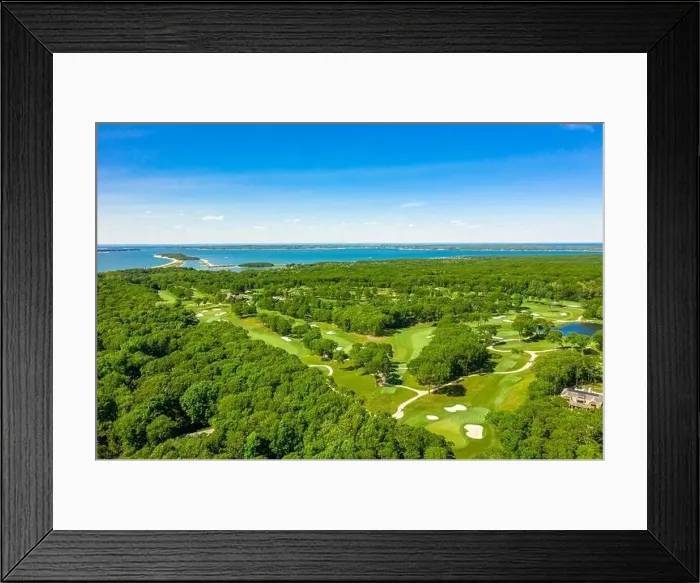 Framed Print : Aerial view of Noyac Golf Course in Sag Harbor, NY Framed Print : Aerial view of Noyac Golf Course in Sag Harbor, NY