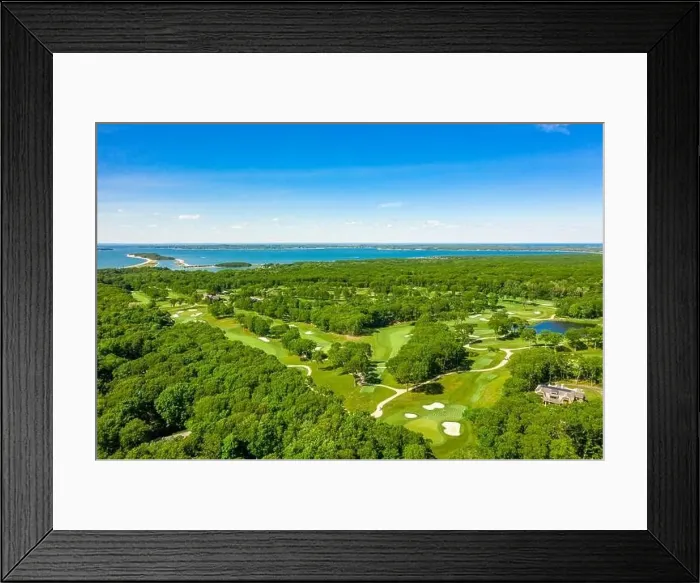 Framed Print : Aerial view of Noyac Golf Course in Sag Harbor, NY Framed Print : Aerial view of Noyac Golf Course in Sag Harbor, NY