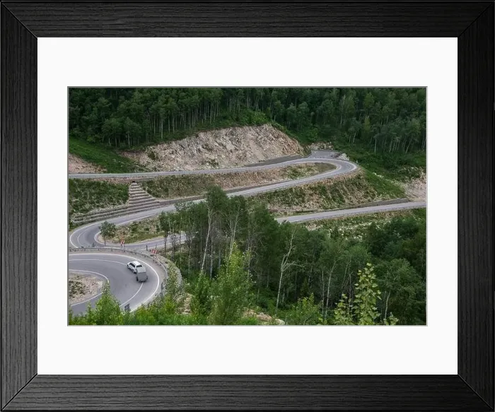 Framed Print : Winding road in the mountains Framed Print : Winding road in the mountains
