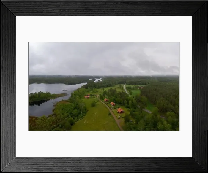Framed Print : Boxholm in Sweden, panorama of Arrebo village