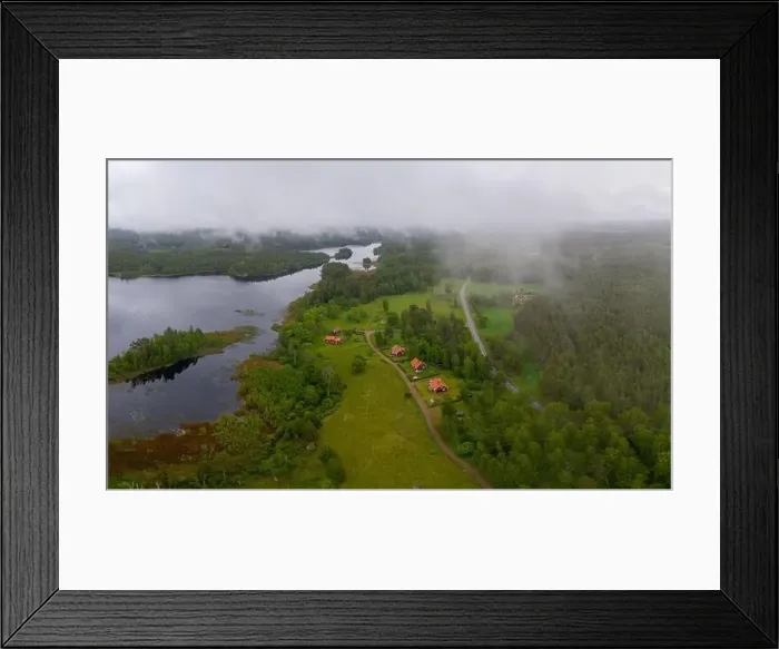 Framed Print : Boxholm in Sweden, panorama of Arrebo village