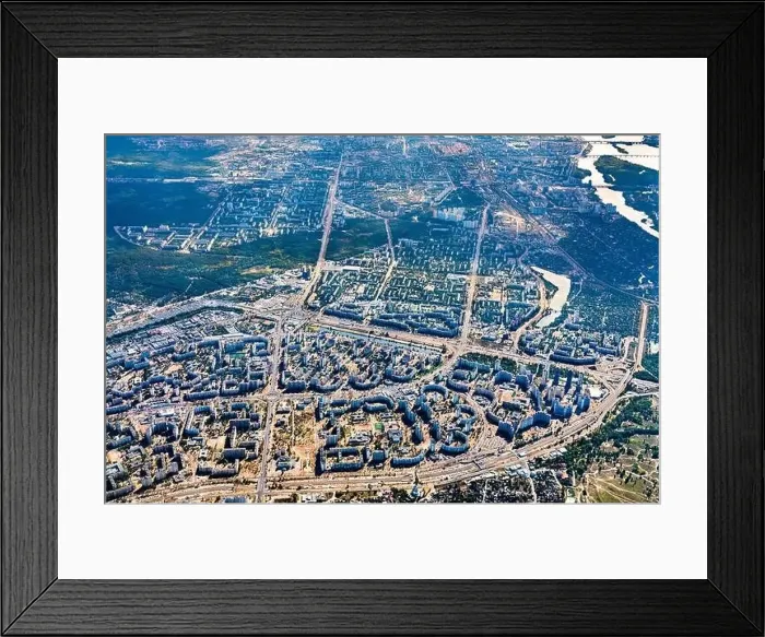 Framed Print : Aerial view of residential neighborhoods in Kiev, Ukraine Framed Print : Aerial view of residential neighborhoods in Kiev, Ukraine