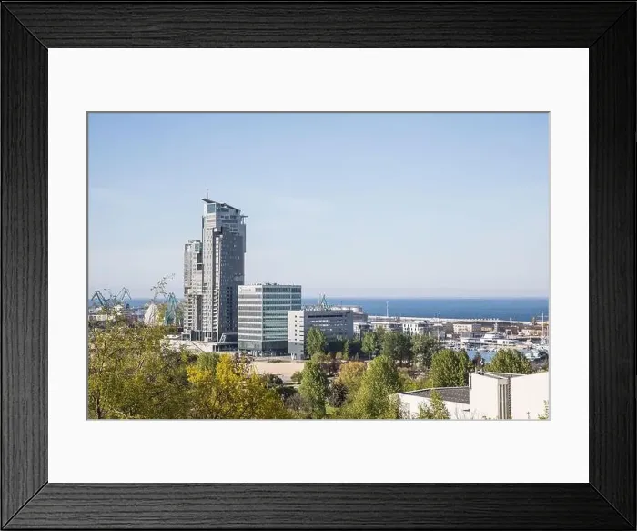 Framed Print : Gdynia, Poland 09 May 2020;Sea Towers skyscrapers in Gdynia, panoramic view Framed Print : Gdynia, Poland 09 May 2020;Sea Towers skyscrapers in Gdynia, panoramic view