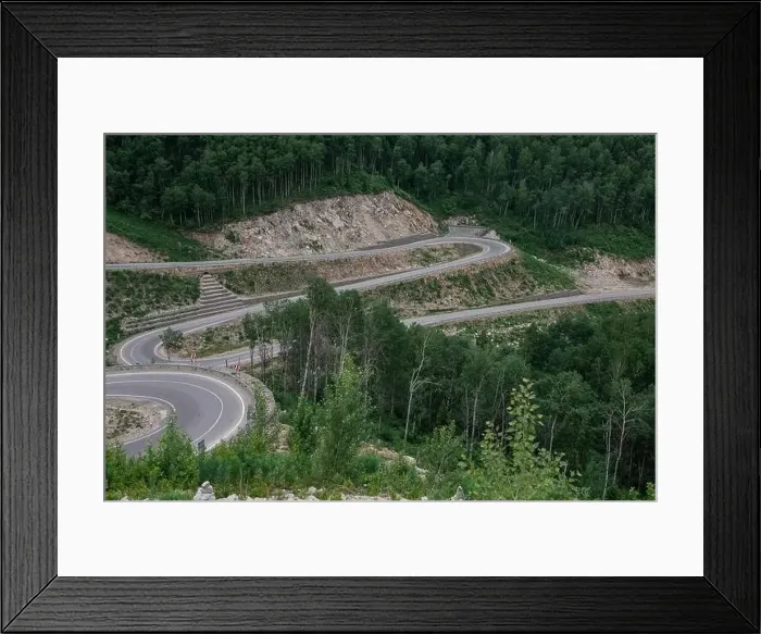 Framed Print : Winding road in the mountains Framed Print : Winding road in the mountains