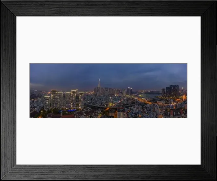 Framed Print : Spectacular aerial drone panorama of Saigon Framed Print : Spectacular aerial drone panorama of Saigon