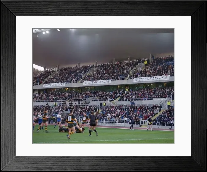 Framed Print : Rugby league game, Hunslet RLFC, at the opening of South Leeds stadium, west Yorkshire, northern England, UK Framed Print : Rugby league game, Hunslet RLFC, at the opening of South Leeds stadium, west Yorkshire, northern England, UK