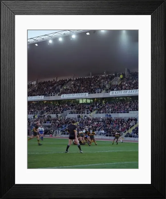 Framed Print : Rugby league game, Hunslet RLFC, at the opening of South Leeds stadium, west Yorkshire, northern England, UK Framed Print : Rugby league game, Hunslet RLFC, at the opening of South Leeds stadium, west Yorkshire, northern England, UK