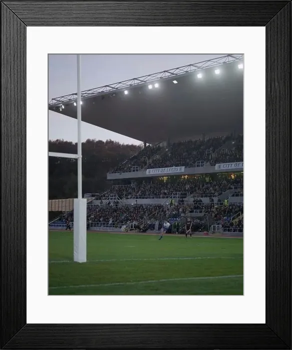 Framed Print : Rugby league game, Hunslet RLFC, at the opening of South Leeds stadium, west Yorkshire, northern England, UK Framed Print : Rugby league game, Hunslet RLFC, at the opening of South Leeds stadium, west Yorkshire, northern England, UK