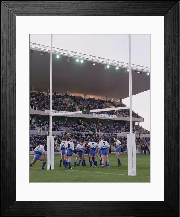 Framed Print : Rugby league game, Hunslet RLFC, at the opening of South Leeds stadium, west Yorkshire, northern England, UK Framed Print : Rugby league game, Hunslet RLFC, at the opening of South Leeds stadium, west Yorkshire, northern England, UK