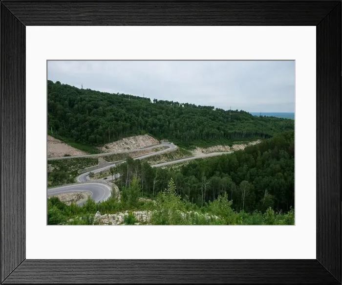 Framed Print : Winding road in the mountains Framed Print : Winding road in the mountains