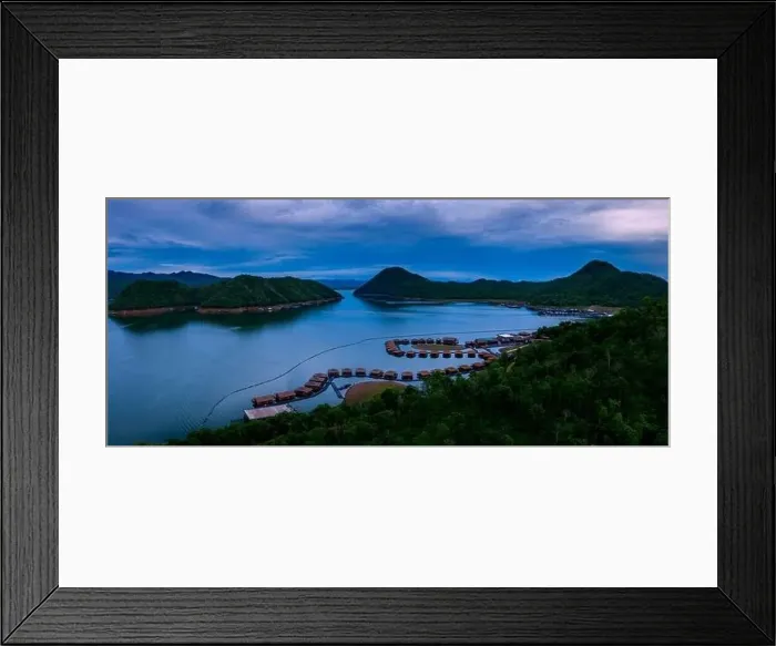 Framed Print : beautiful high angle view of srinakarin dam lake in kanchanaburi in western of thailand Framed Print : beautiful high angle view of srinakarin dam lake in kanchanaburi in western of thailand