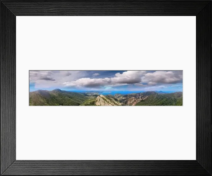 Framed Print : Elba Island, Italy. Amazing aerial view from drone of mountains and landscape