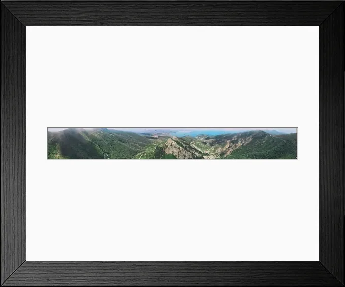 Framed Print : Elba Island, Italy. Amazing aerial view from drone of mountains and landscape